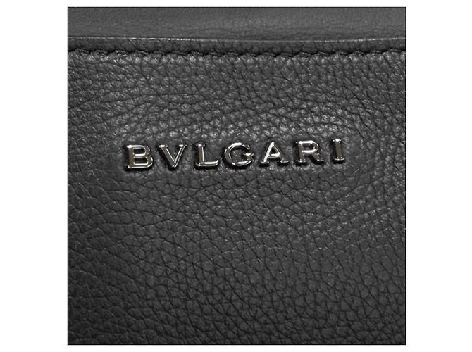 Bulgari Borsa business 2-Way in pelle Bvlgari Man Nero - vista 10