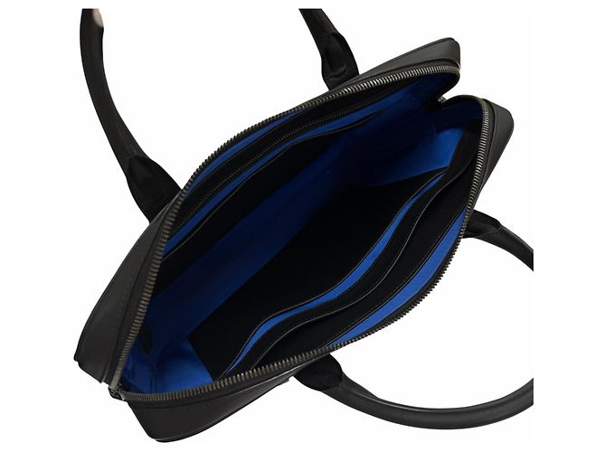 Bulgari Borsa business 2-Way in pelle Bvlgari Man Nero - vista 8
