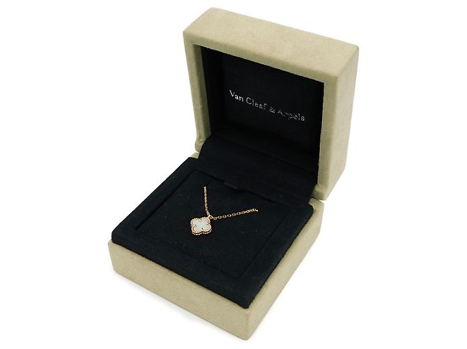 Collana Pendente Sweet Alhambra Van Cleef & Arpels Bianco D'oro - vista 8