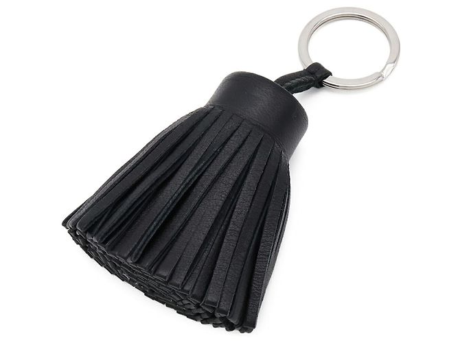 Hermès Portachiavi Hermes Carmen in pelle Agneau Milo nera Nero - vista 2