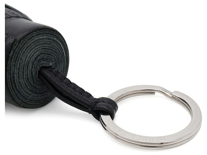 Hermès Portachiavi Hermes Carmen in pelle Agneau Milo nera Nero - vista 4