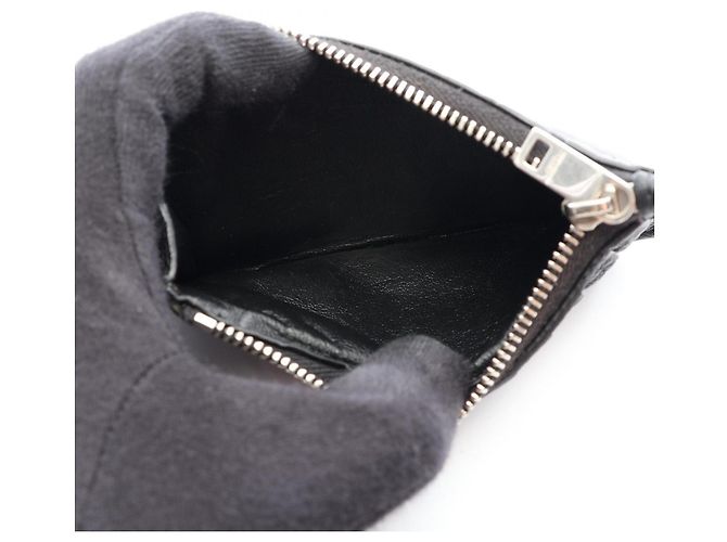 Autre Marque Porte-cartes en cuir noir Yves Saint Laurent - vue 3