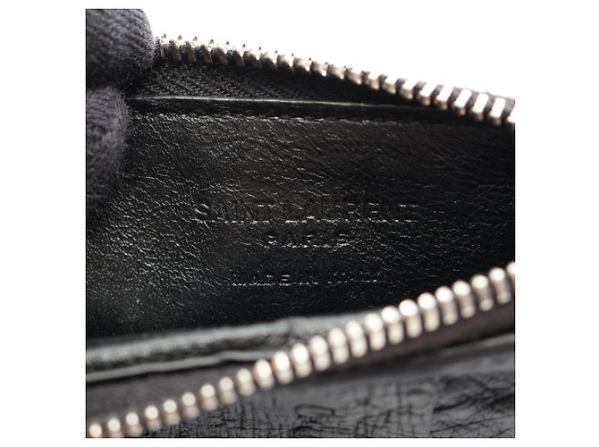 Autre Marque Porte-cartes en cuir noir Yves Saint Laurent - vue 4