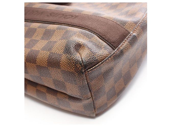 Bolso Louis Vuitton Cabas Bobour Castaño Damier ebene - vista 12