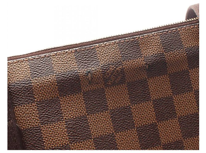 Bolso Louis Vuitton Cabas Bobour Castaño Damier ebene - vista 13