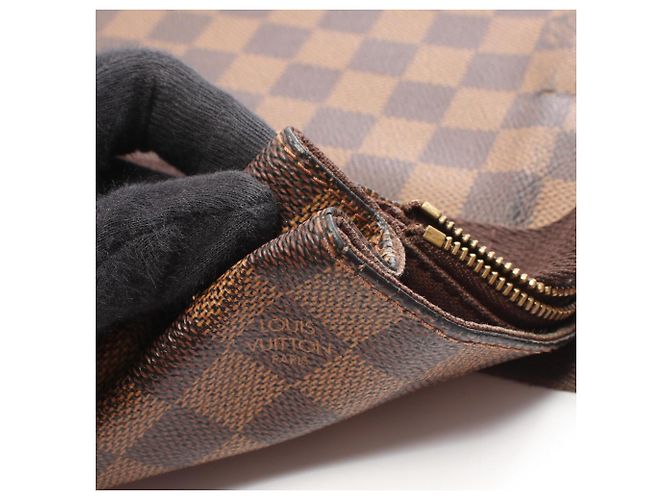 Bolso Louis Vuitton Cabas Bobour Castaño Damier ebene - vista 15