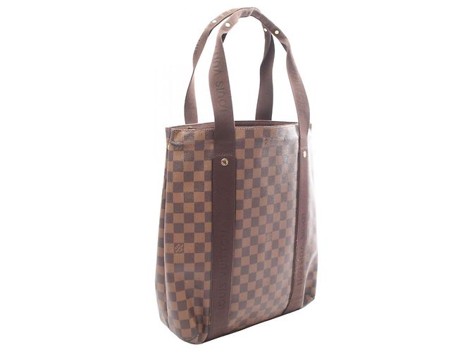 Bolso Louis Vuitton Cabas Bobour Castaño Damier ebene - vista 2