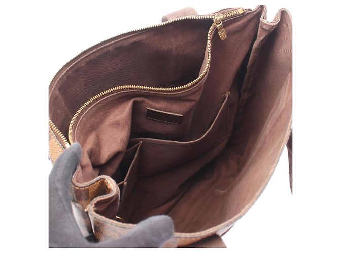 Bolso Louis Vuitton Cabas Bobour Castaño Damier ebene - vista 3