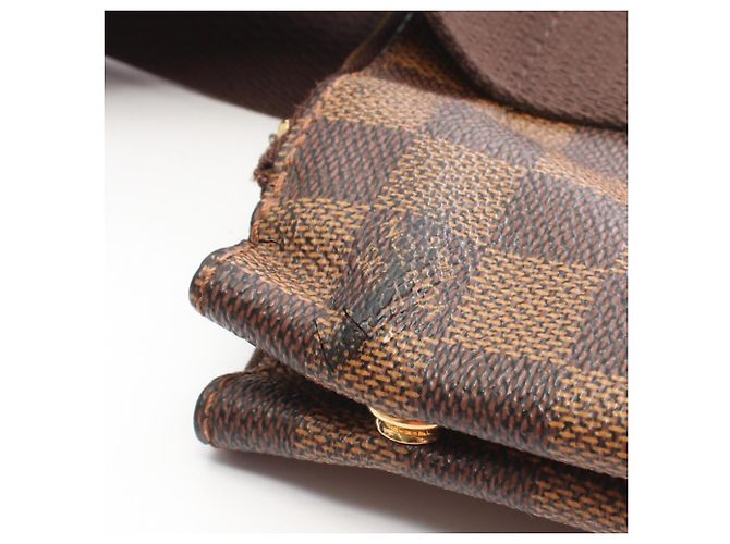 Bolso Louis Vuitton Cabas Bobour Castaño Damier ebene - vista 8