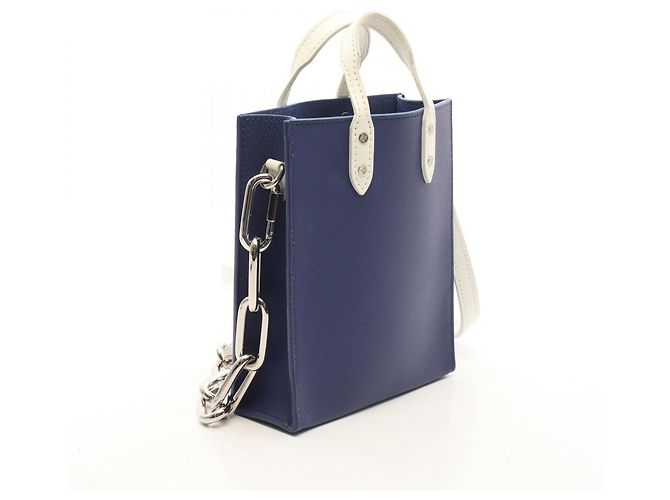 Louis Vuitton Sac Plat XS Everyday 2-Way Tote Bag Bianco Blu navy - vista 2