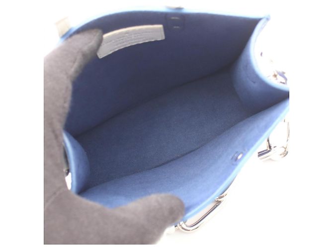 Louis Vuitton Sac Plat XS Everyday 2-Way Tote Bag Bianco Blu navy - vista 3