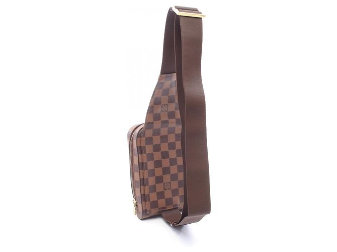 Borsa vita Louis Vuitton Geronimos Damier Ebene Marrone - vista 2