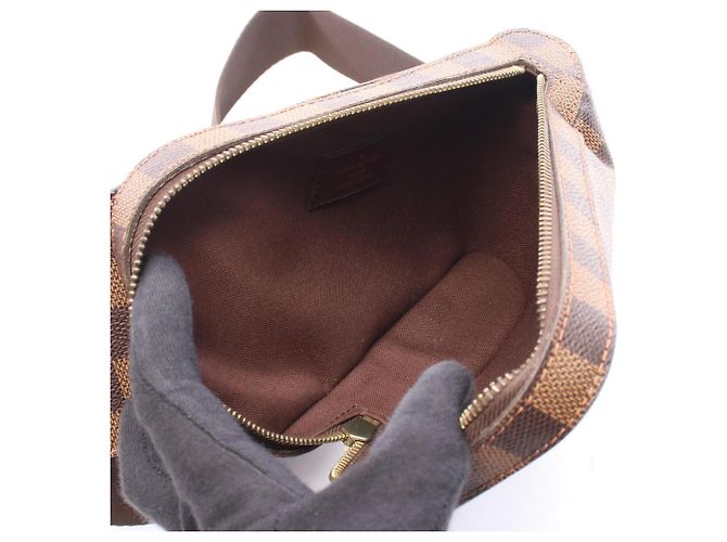 Borsa vita Louis Vuitton Geronimos Damier Ebene Marrone - vista 3