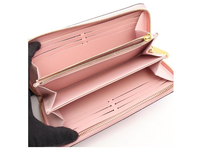 Louis Vuitton Zippy Wallet aus rosa Lackleder Pink - Ansicht 3