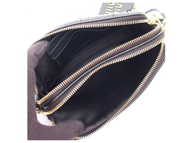 Miu Miu Matelassé Mini Schultertasche Schwarz - Ansicht 3