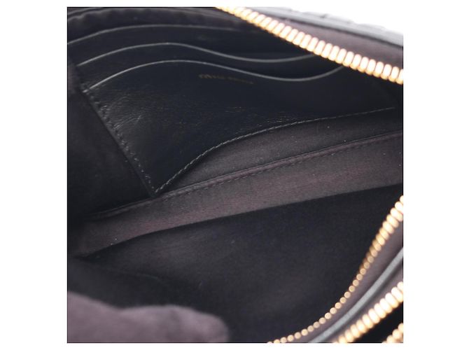Miu Miu Matelassé Mini Schultertasche Schwarz - Ansicht 6