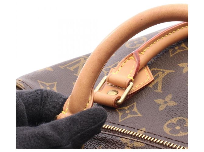 Borsa a mano Louis Vuitton Speedy 30 Marrone Monogramma - vista 10