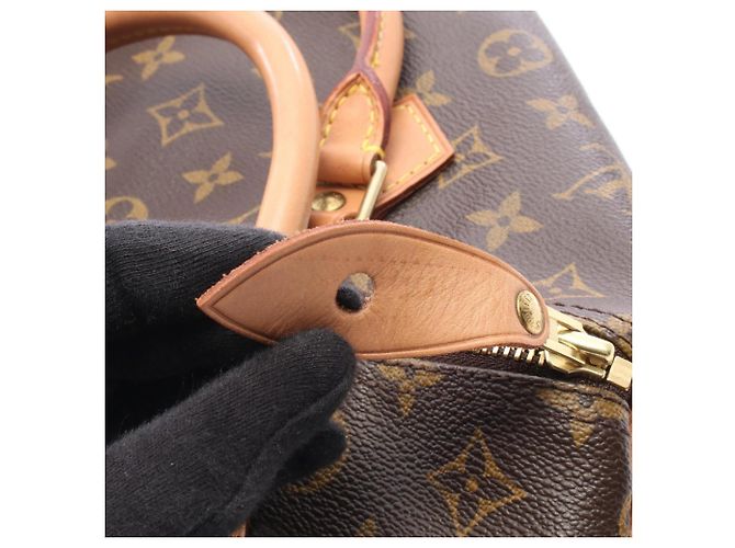 Borsa a mano Louis Vuitton Speedy 30 Marrone Monogramma - vista 9