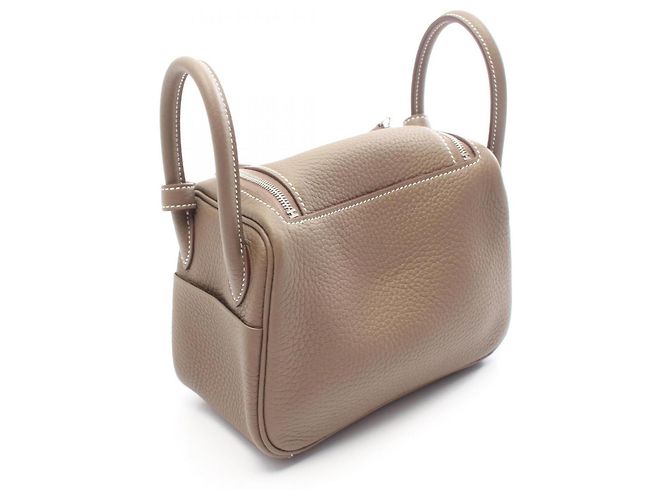 Hermès Hermes Lindy Mini Etoupe Schultertasche Braun - Ansicht 2