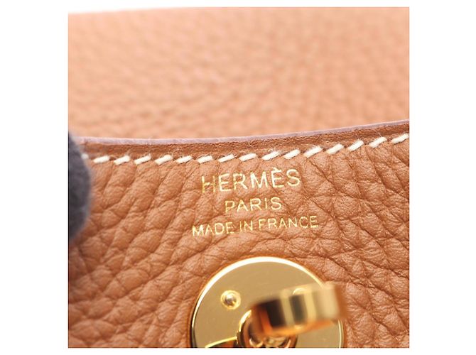 Hermès Bolsa de Ombro Hermes Lindy Mini Gold Marrom - vista 4