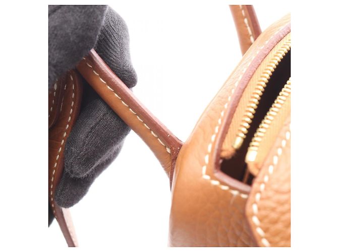 Hermès Bolsa de Ombro Hermes Lindy Mini Gold Marrom - vista 6