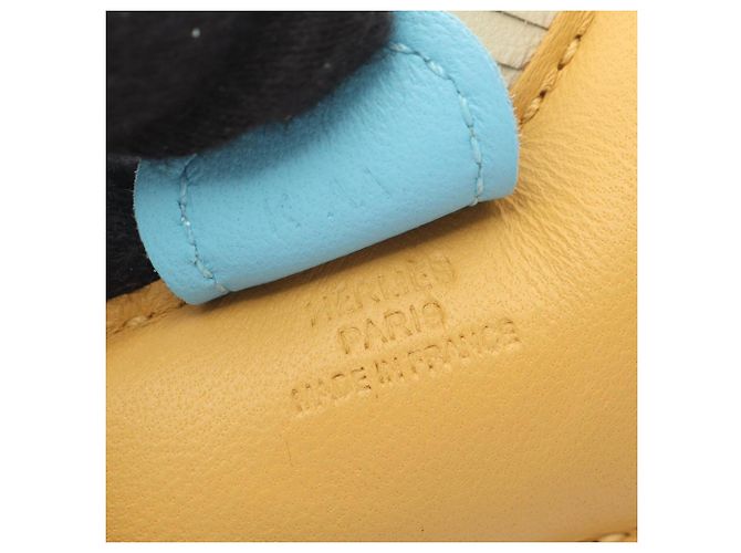 Hermès Hermes Rodeo PM Paille Celeste Handbag Charm Azul Beige Crudo - vista 3