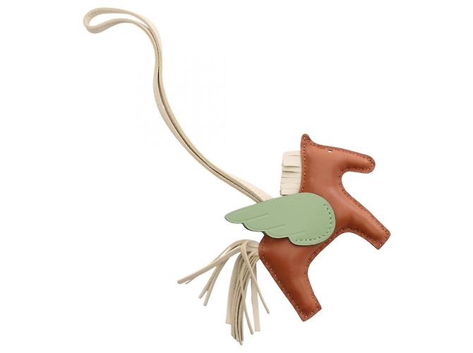Hermès Hermes Rodeo Pegasus PM Handbag Charm Marrone D'oro Verde Crudo - vista 2