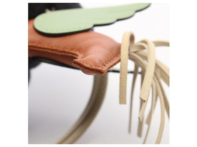 Hermès Hermes Rodeo Pegasus PM Handbag Charm Marrone D'oro Verde Crudo - vista 6