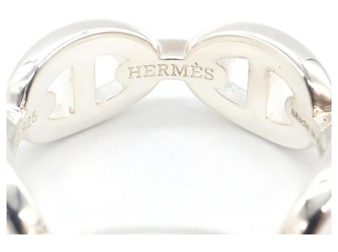 Ring Hermès Anello a fascia Hermes Enchainée PM Argento - vista 4