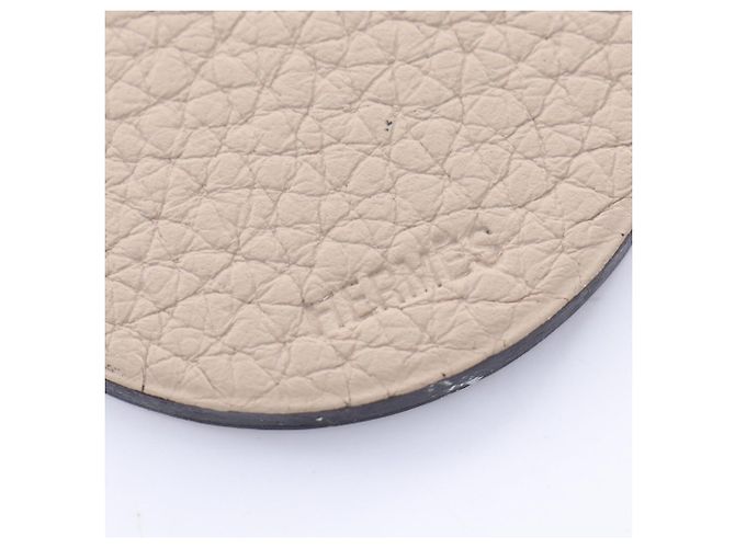 Hermès Charm per borsa Hermes in pelle Taurillon Clemence Beige - vista 3