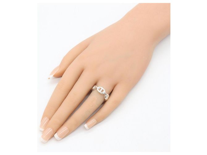 Ring Hermès Anel banda Hermes Enchainée PM Prata - vista 10