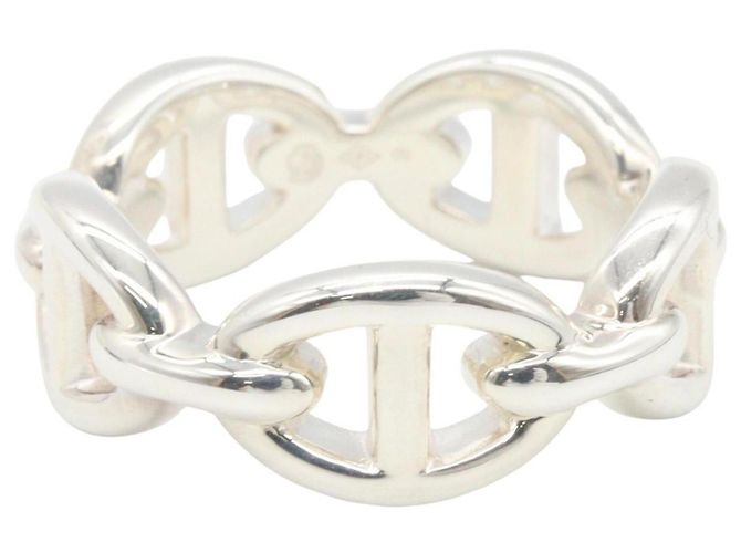 Ring Hermès Anel de faixa Hermes Enchainée PM Prata - vista 2