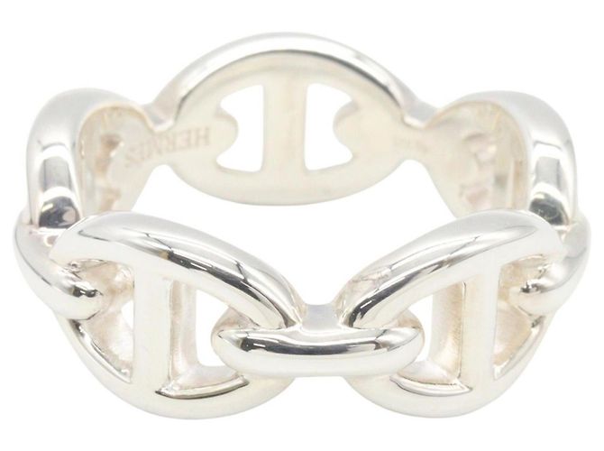 Ring Hermès Anel de faixa Hermes Enchainée PM Prata - vista 3
