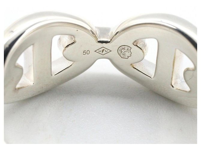 Ring Hermès Anel de faixa Hermes Enchainée PM Prata - vista 5