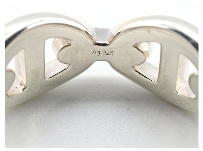 Ring Hermès Anel de faixa Hermes Enchainée PM Prata - vista 6