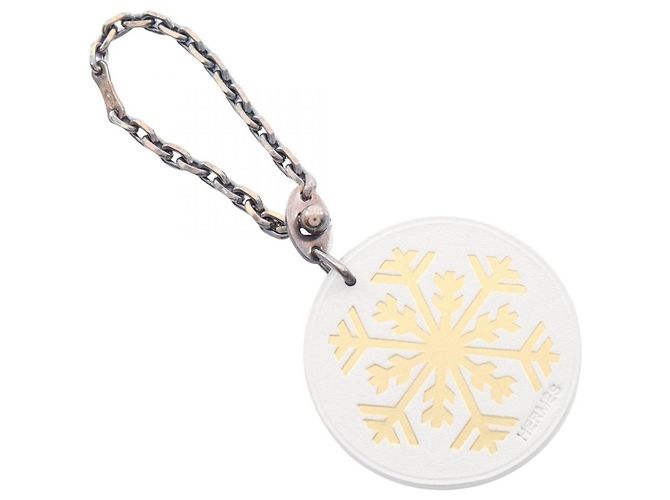 Hermès Charm per borsa Hermes Snowflake Argento Bianco - vista 2