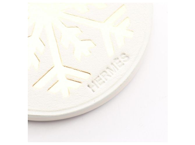Hermès Charm per borsa Hermes Snowflake Argento Bianco - vista 3