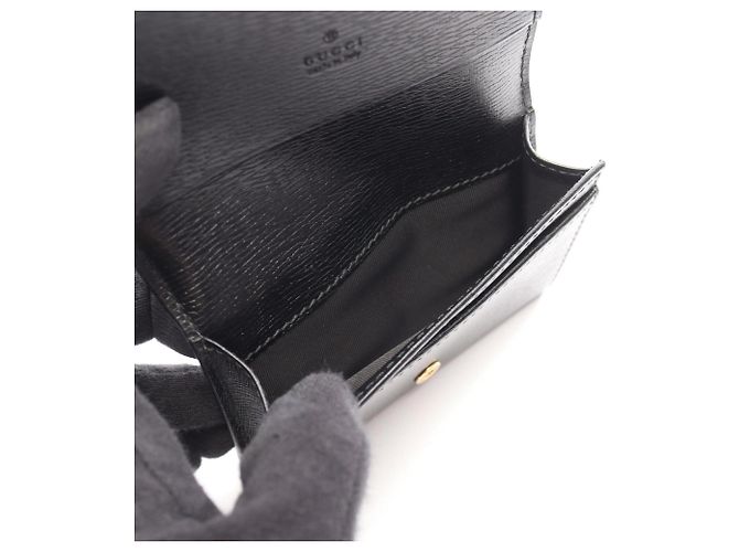 Tarjetero Gucci de piel negra Negro - vista 3