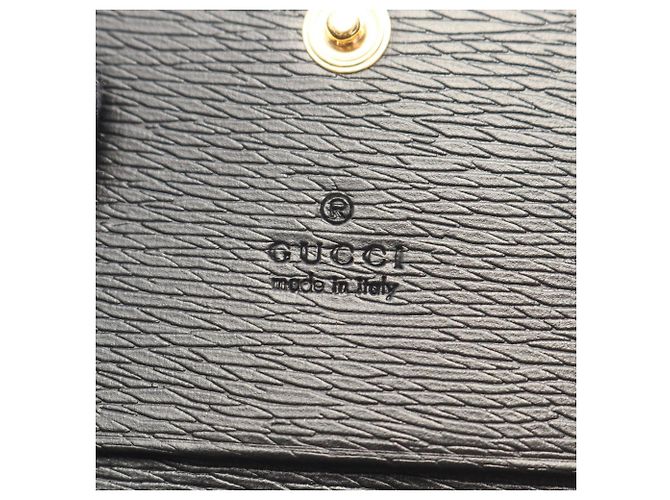 Tarjetero Gucci de piel negra Negro - vista 4