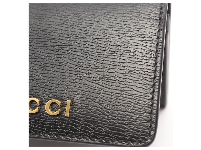 Tarjetero Gucci de piel negra Negro - vista 5