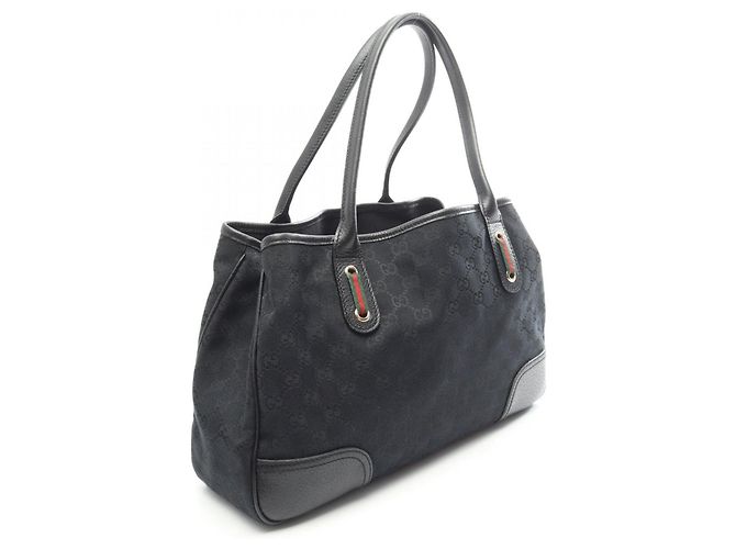 Borsa Tote Gucci Princy GG Canvas Nero Multicolore - vista 2