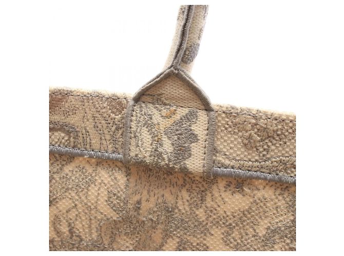 Christian Dior Medium Toile de Jouy Canvas Tote Bag Braun Roh - Ansicht 7