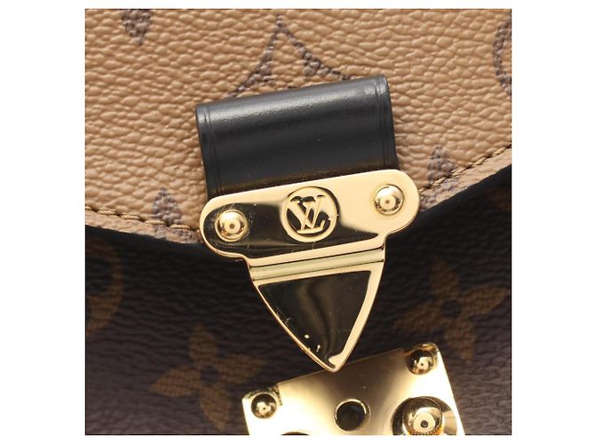 Borsa Louis Vuitton Pochette Metis MM Marrone Nero Monogramma - vista 6