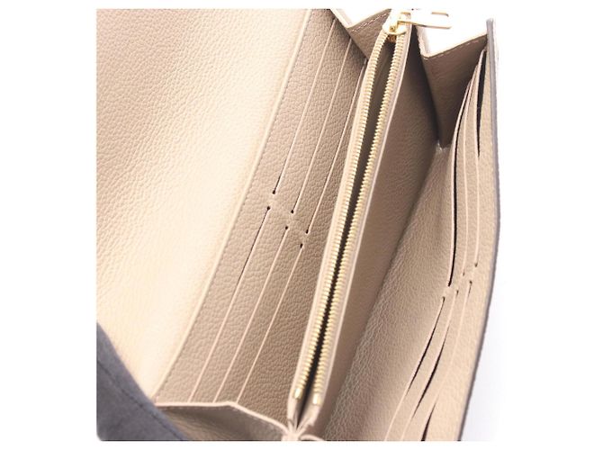 Louis Vuitton Portefeuille Sarah Tourterelle Crème Bi-fold Long Wallet Beige Crudo Monogramma - vista 3