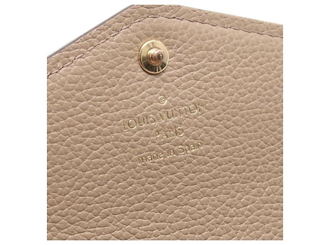 Louis Vuitton Portefeuille Sarah Tourterelle Crème Bi-fold Long Wallet Beige Crudo Monogramma - vista 4