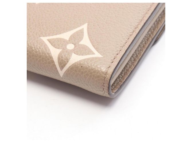 Louis Vuitton Portefeuille Sarah Tourterelle Crème Bi-fold Long Wallet Beige Crudo Monogramma - vista 8