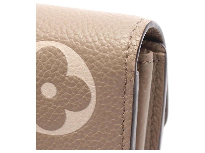 Louis Vuitton Portefeuille Sarah Tourterelle Crème Bi-fold Long Wallet Beige Crudo Monogramma - vista 9