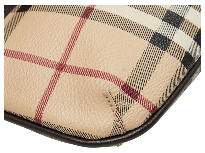 Borsa a Pouch Burberry Nova Check Shadow Horse Chain Marrone Beige - vista 5