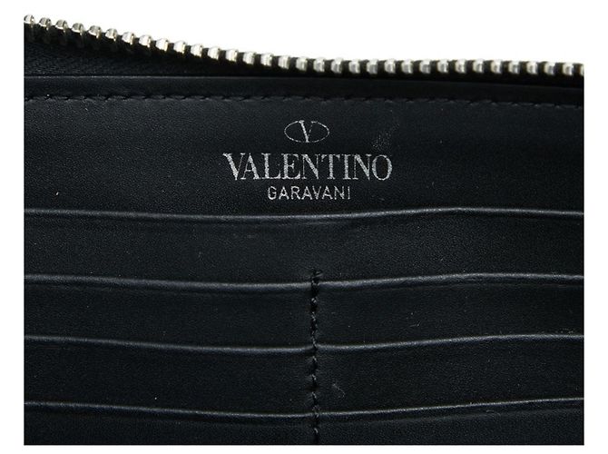 Cartera larga Valentino de piel negra Negro - vista 7