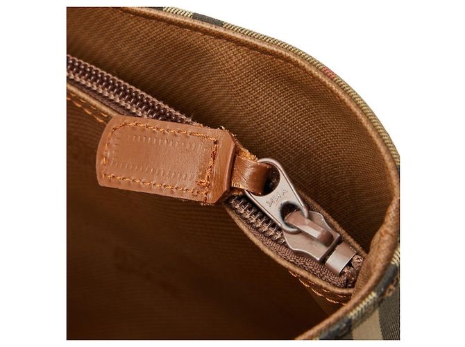 Borsa Tote Burberry Nova Check Shadow Horse Nero Beige - vista 13